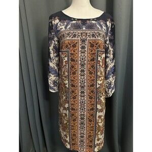 Anthropologie Maeve Barcelona Silk Dress Size 6 Lined Multicolor